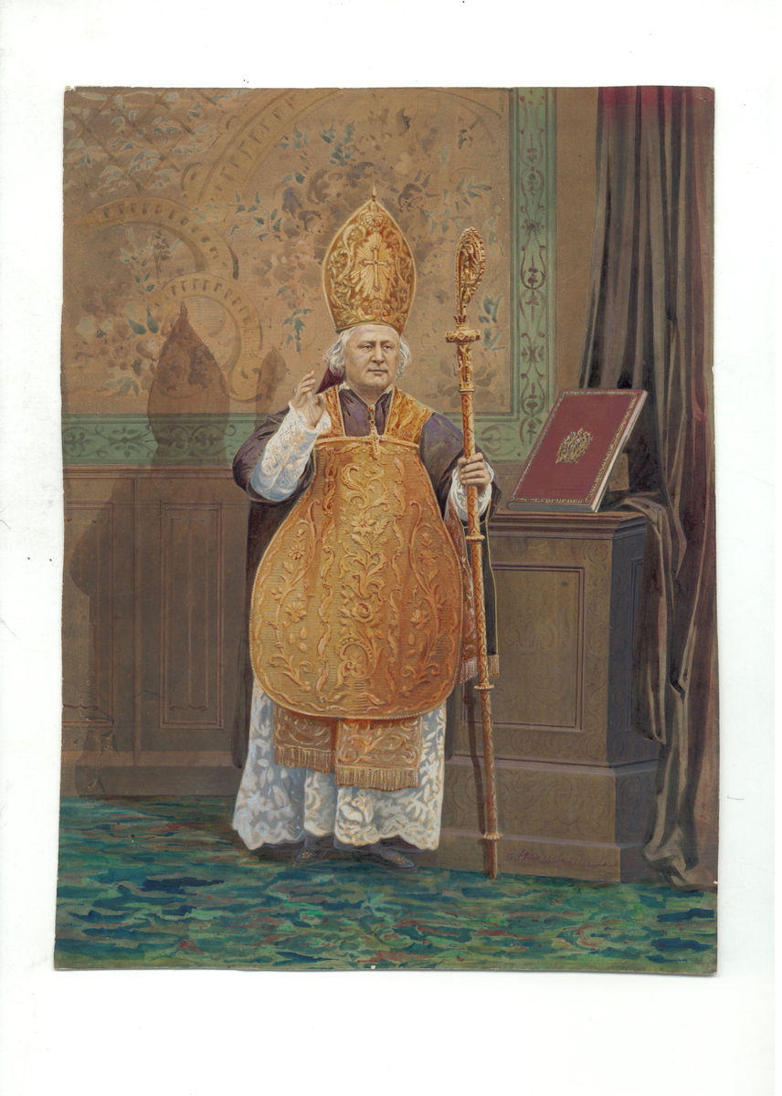 Mgr Boudinet avec sa crosse